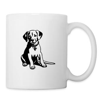Beagle Hund - Tasse - Weiß - Rechts