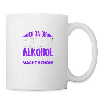 Bier Saufen Alkohol Macht Schön Party Mallorca - Tasse - Weiß - Rechts