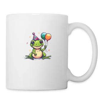 Frosch Happy Birthday Hoppy Birthday Cute Frog - Tasse - Weiß - Rechts