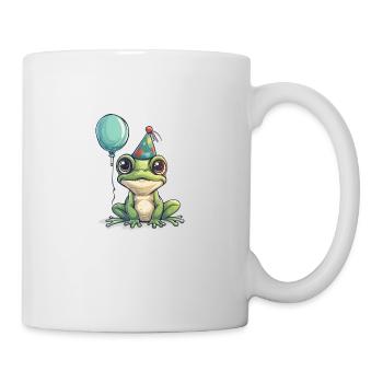 Frosch Happy Birthday Hoppy Birthday Cute Frog - Tasse - Weiß - Rechts