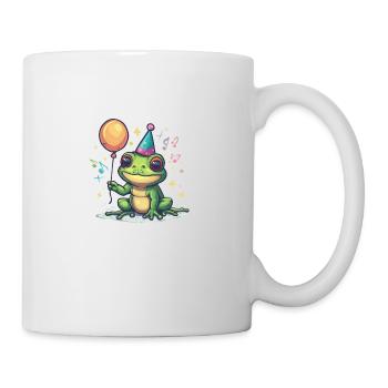 Frosch Happy Birthday Hoppy Birthday Cute Frog - Tasse - Weiß - Rechts