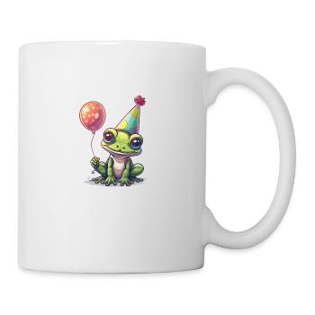 Frosch Happy Birthday Hoppy Birthday Cute Frog - Tasse - Weiß - Rechts