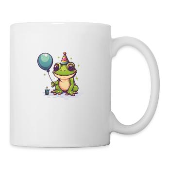 Frosch Happy Birthday Hoppy Birthday Cute Frog - Tasse - Weiß - Rechts