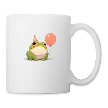 Frosch Happy Birthday Hoppy Birthday Cute Frog - Tasse - Weiß - Rechts