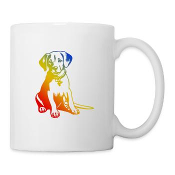 Beagle Hund Bunt - Tasse - Weiß - Rechts
