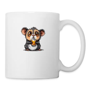 Lecker Bierchen Sad Hamster Meme Bier Alkohol - Tasse - Weiß - Rechts