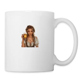 Lecker Bierchen Meme Bier Weizenbier Weißbier - Tasse - Weiß - Rechts