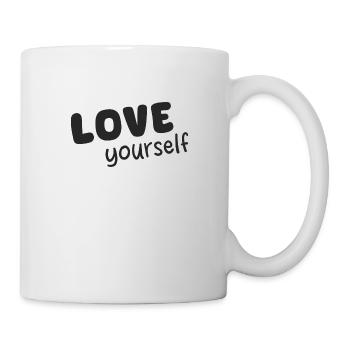 Love yourself, Selbstliebe - Tasse - Weiß - Rechts