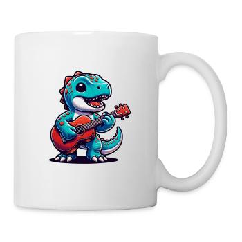 Conception de guitariste Dino mignon - Mug blanc - blanc - Droite