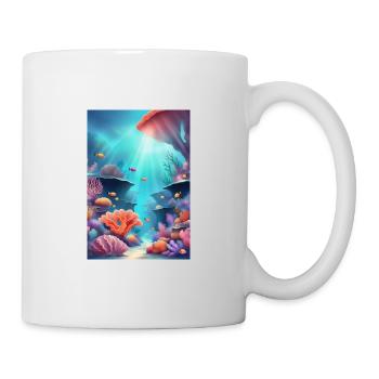 Colorful coral reefs - Mug - white - Right