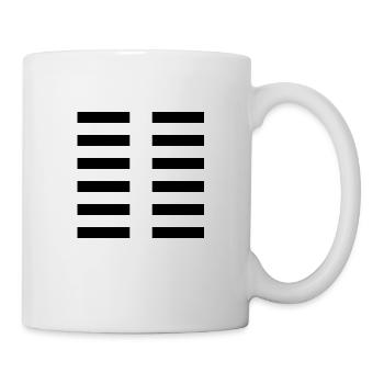 2 Kun - le récepteur (hexagramme) - Mug blanc - blanc - Droite