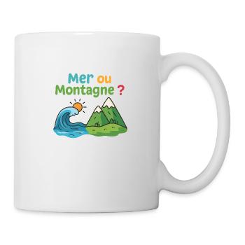 Meer oder Berg - Tasse - Weiß - Rechts