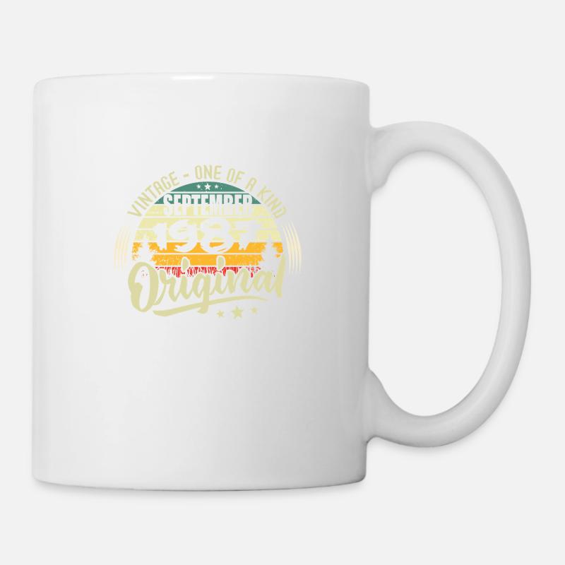 Septembre 1987 Anniversaire 1987 Septembre 1987 - Mug blanc - blanc