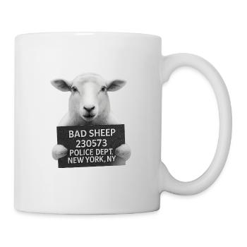 Motif du bouclier de mouton mauvais - Mug blanc - blanc - Droite