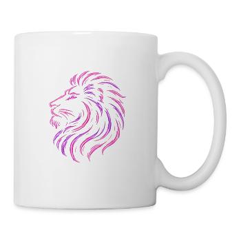 NeonLionLady - Tasse - Weiß - Rechts