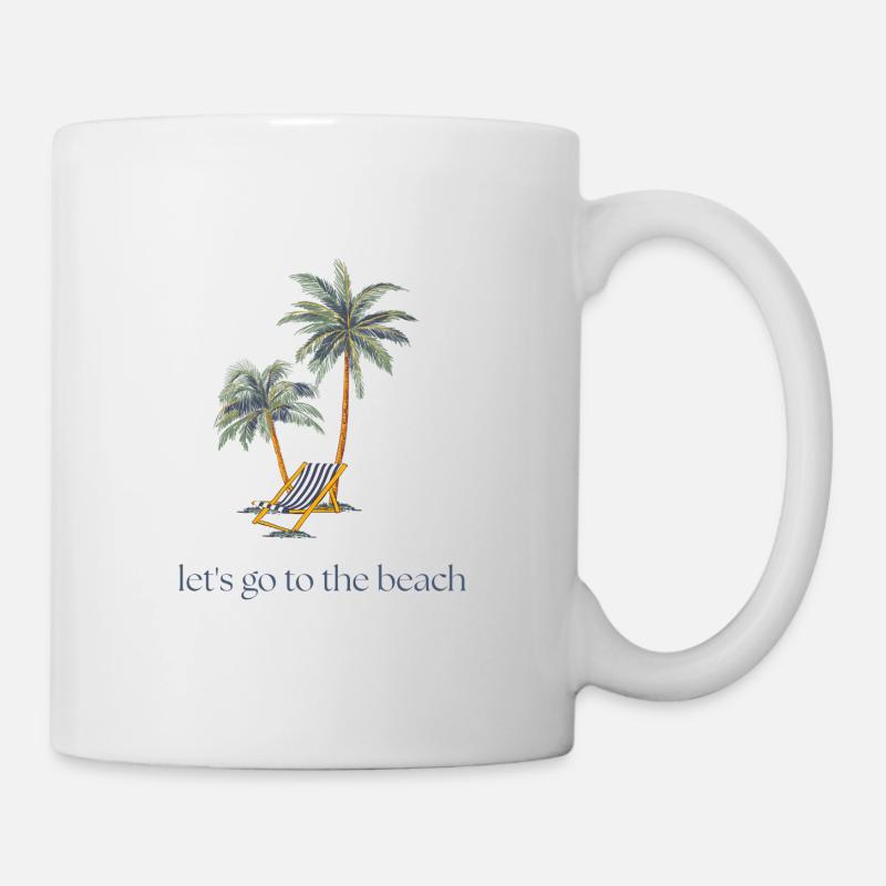 Let's go to the beach - Tasse - Weiß