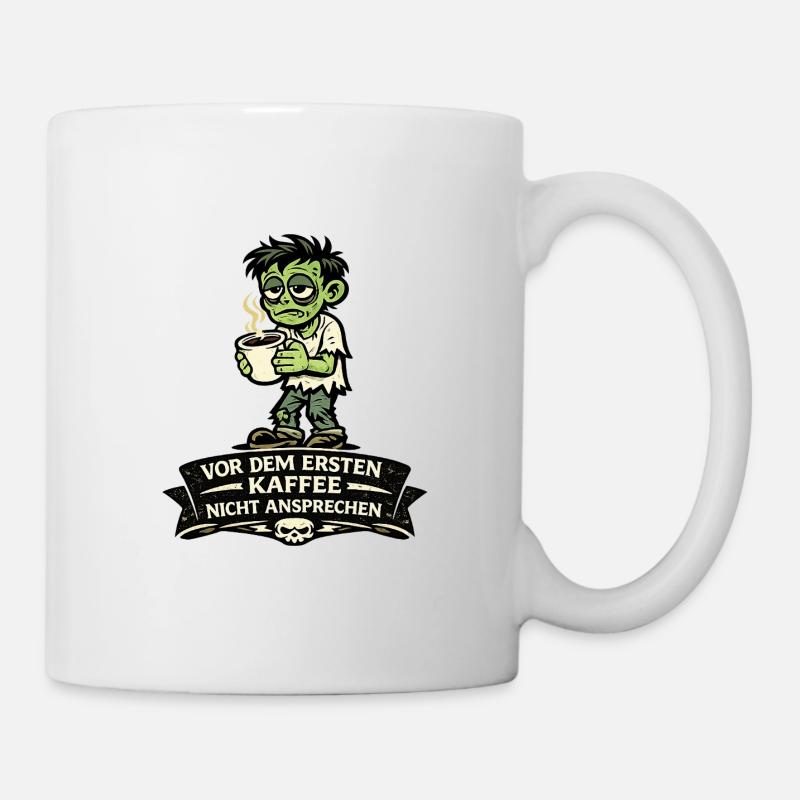 Kaffee Zombie – Erstkaffee Stimmung - Tasse - Weiß