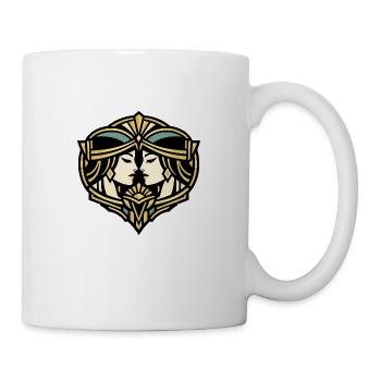 Reflective Art Deco Mask Illustration - Mug - white - Right