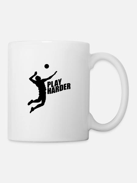 Volley-ball shirt - chemise de beach-volley - Équipe - Mug blanc - blanc