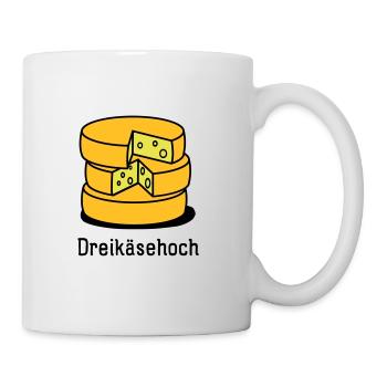 Dreikäsehoch – Die Wortspiel-Geschenkidee! - Tasse - Weiß - Rechts