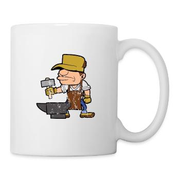 Maréchal-ferrant rétro grunge vintage - Mug blanc - blanc - Droite