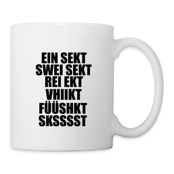 Sekttrinker humor - Tasse - Weiß - Rechts