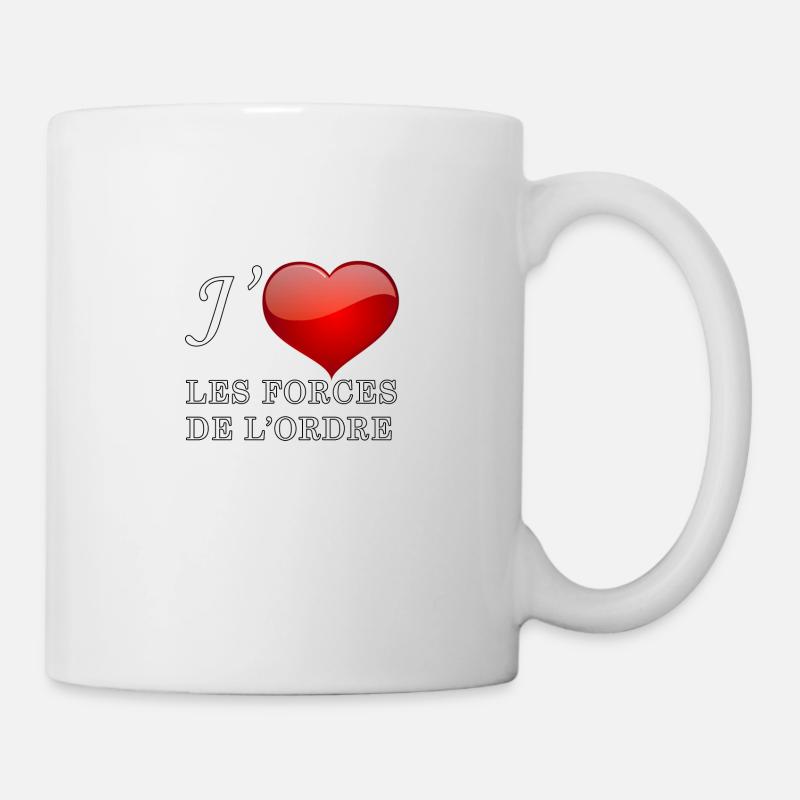 Ich liebe die Polizei. - Tasse - Weiß