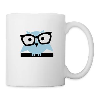 owl with glasses - Mug - white - Right