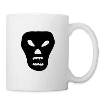 skull devil skull head demon pirate coffin - Mug - white - Right