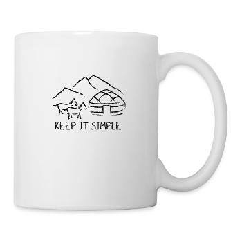 rester simple - Mug blanc - blanc - Droite