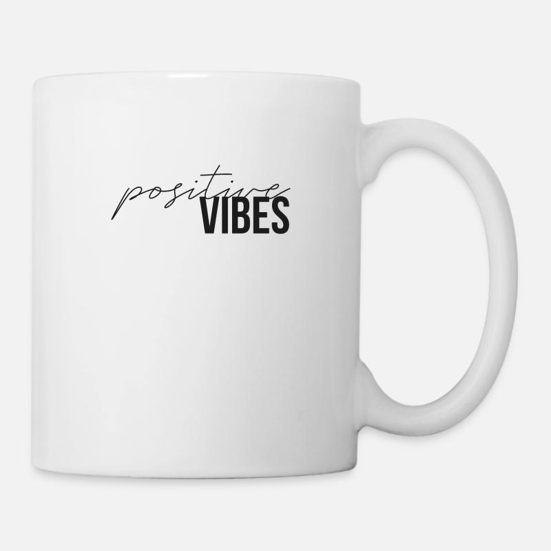 positive vibes modern gift - Mug - white
