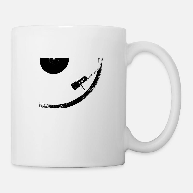 Turntable DJ Plattenspieler Scratch - Tasse - Weiß