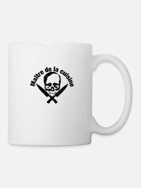 Couteau de crâne de chef | chef cuisinier - Mug blanc - blanc
