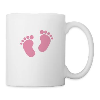 Bébé coeur bébé bébé pieds bébé doux cygne - Mug blanc - blanc - Droite