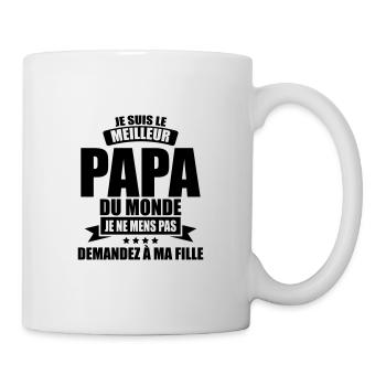 bester Vater Vater Geburtstagsväter - Tasse - Weiß - Rechts