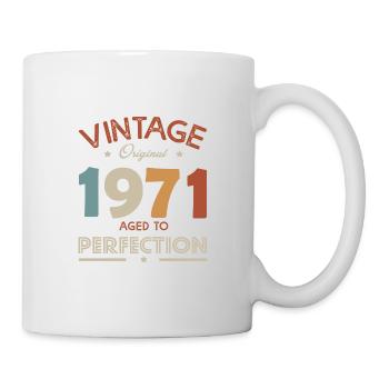 51 ans vintage 1971 cadeau anniversaire 52 ans - Mug blanc - blanc - Droite