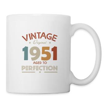 71 ans vintage 1951 cadeau anniversaire 71 ans - Mug blanc - blanc - Droite