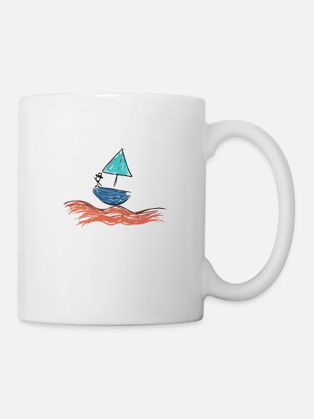Bateau pirate - Mug blanc - blanc