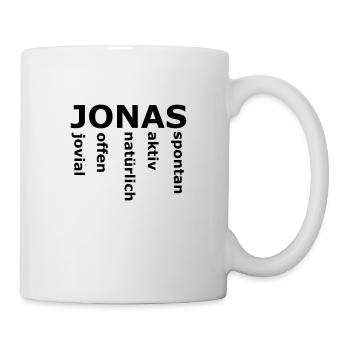 Jonas - Ein ganz spezielles Design nur für Jonas - Tasse - Weiß - Rechts