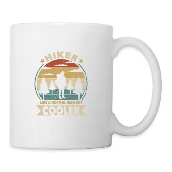 Hiker like a normal man but cooler - Mug - white - Right