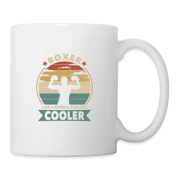 Boxer like a normal man but cooler - Mug - white - Right