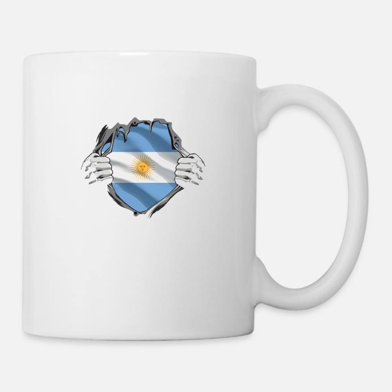 Argentine Drapeau Amérique du Sud Drapeau argentin - Mug blanc - blanc