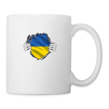 Drapeau de l’Ukraine Vintage Drapeau ukrainien d’occasion Look - Mug blanc - blanc - Droite