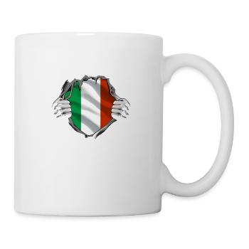 Italie Drapeau Vintage Drapeau Italien Occasion Look - Mug blanc - blanc - Droite