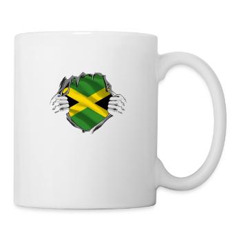 Drapeau jamaïcain Drapeau jamaïcain Jamaïque Vintage - Mug blanc - blanc - Droite