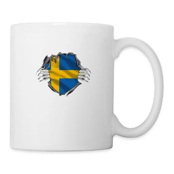 Suède Drapeau Scandinavie Drapeau suédois - Mug blanc - blanc - Droite