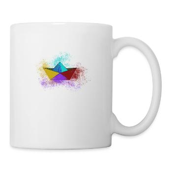 boat,paper ship,colorful,ship,graffiti - Mug - white - Right