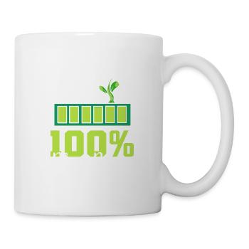 100% Plant Performance Environmental Vegan Gift - Mug - white - Right