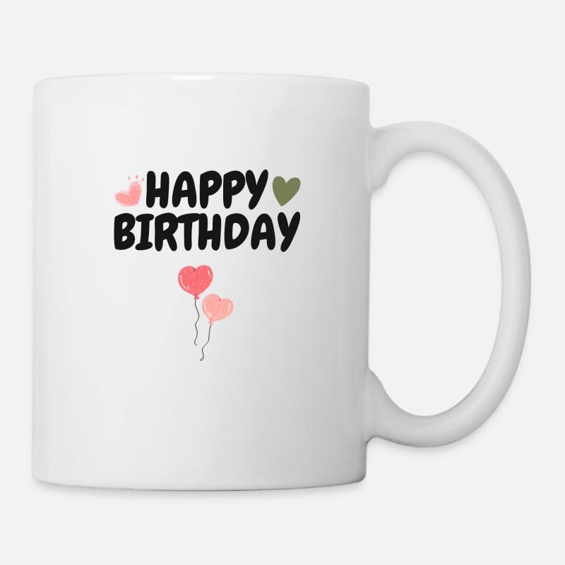 Happy Birthday - Tasse - Weiß