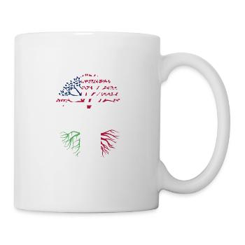 Drapeau des États-Unis d’Amérique vintage non italien en détresse, ab - Mug blanc - blanc - Droite